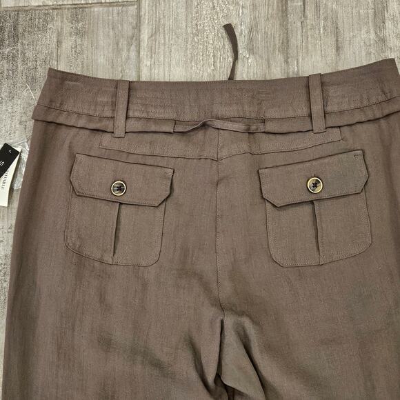 Sandro Pants Women Size 12 Straight Leg Lightweight Washable Trouser Heath Cliff - Picture 9 of 13